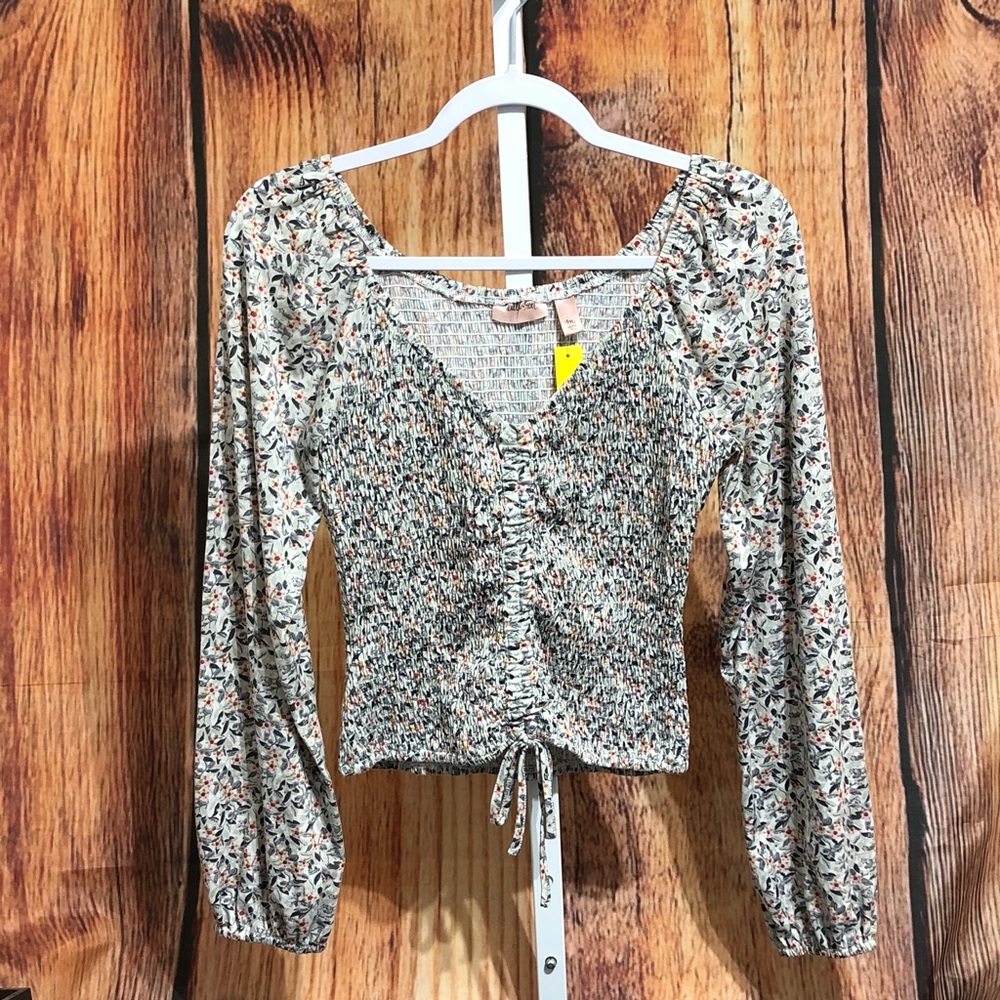 Willow & Root Boho Crop Blouse Size M